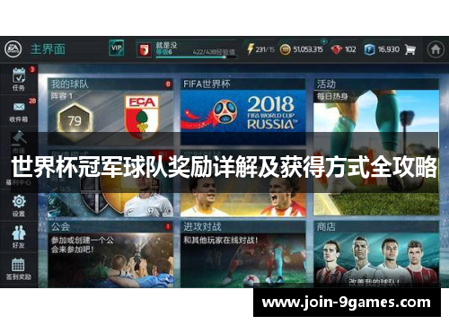 世界杯冠军球队奖励详解及获得方式全攻略